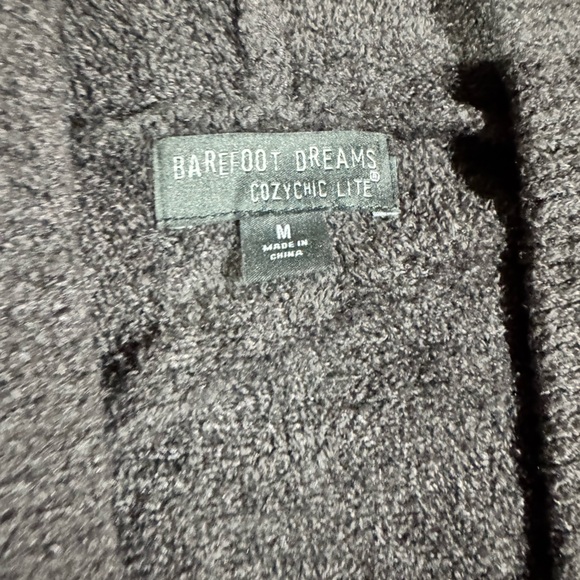 Barefoot Dreams Cozychic Lite Cardigan Size Medium Soft Knit Sweater Grey Purple - Picture 7 of 7